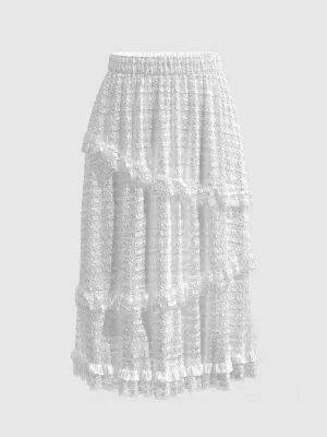 Crochet Maxi A-Line Skirts