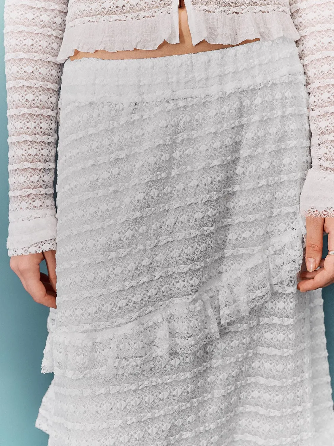 Crochet Maxi A-Line Skirts