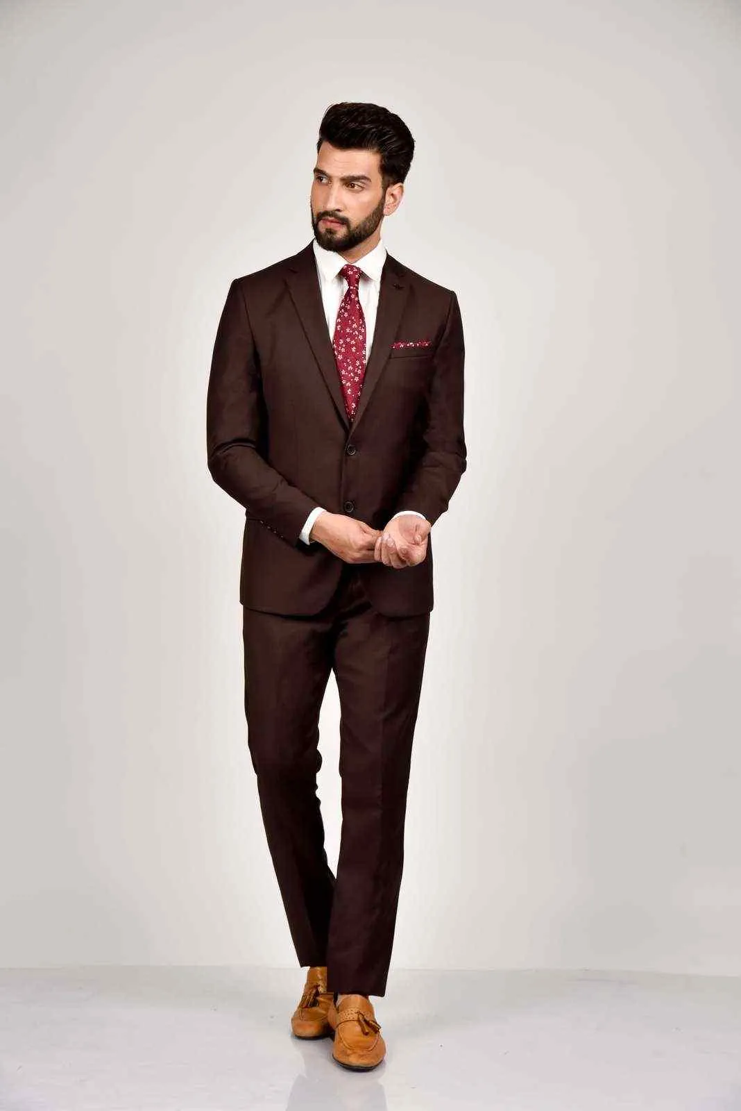Dark Brown Office 2 Pc Suit