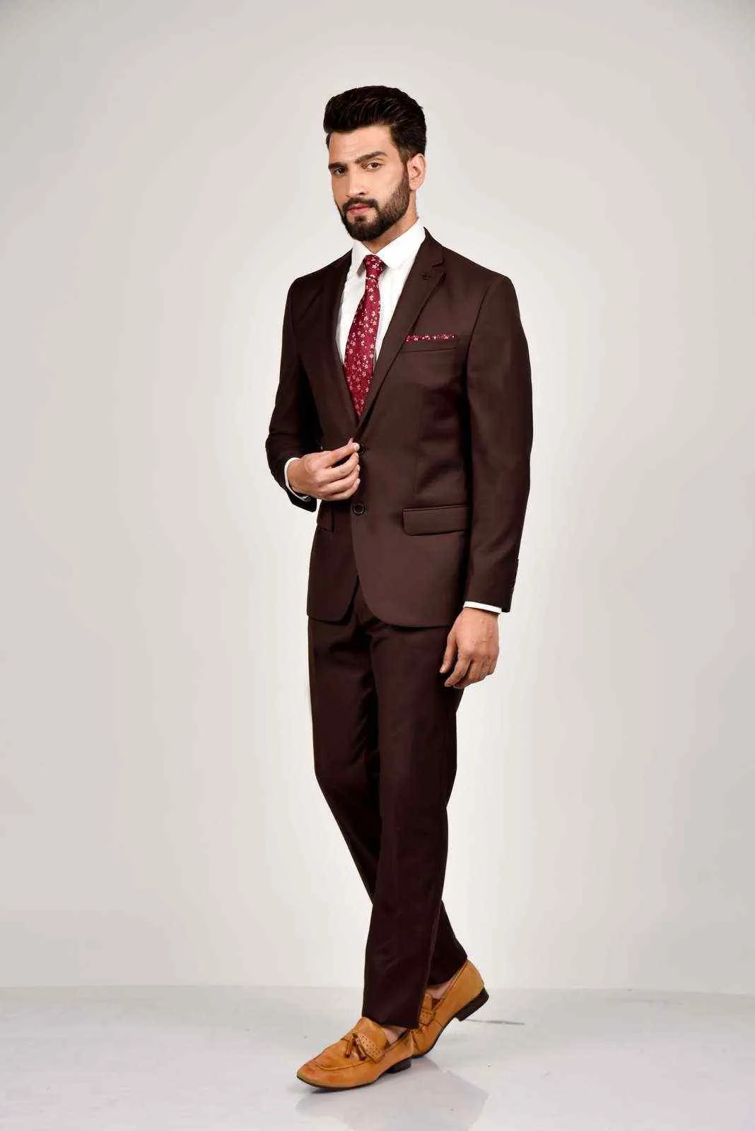 Dark Brown Office 2 Pc Suit