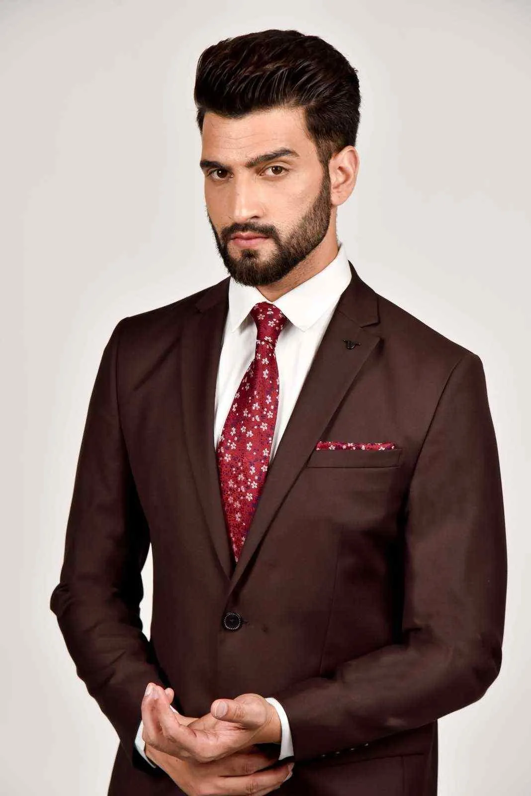 Dark Brown Office 2 Pc Suit