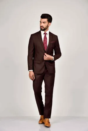 Dark Brown Office 2 Pc Suit