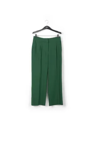Dark green straight-leg pants
