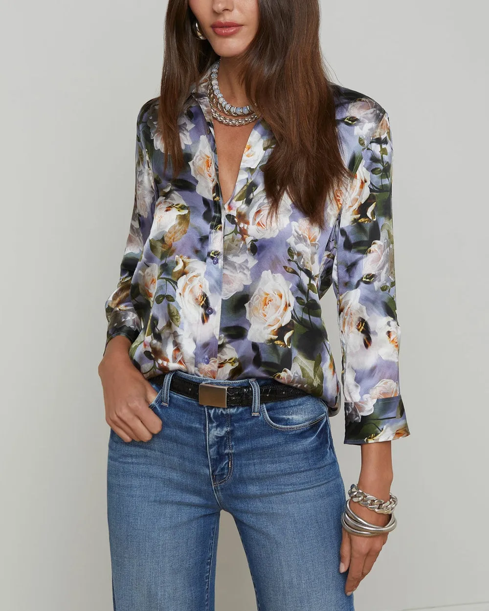 Distressed Floral Dani Blouse