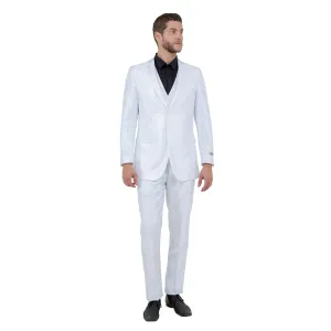 Dk. Taupe Men's Sharskin Slim-Fit 3-Piece Suit