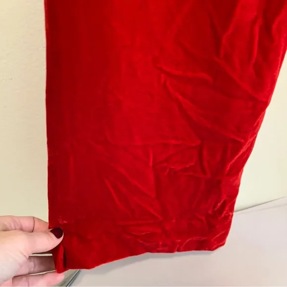 Doncaster Vintage Red rayon silk Velvet two piece suit size large