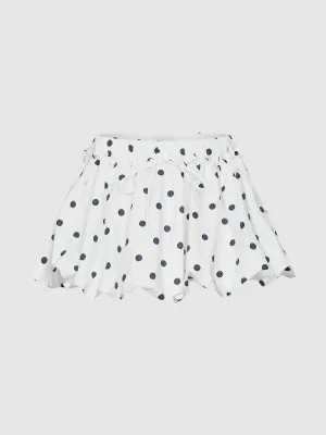 Dotted Mini A-Line Skirts