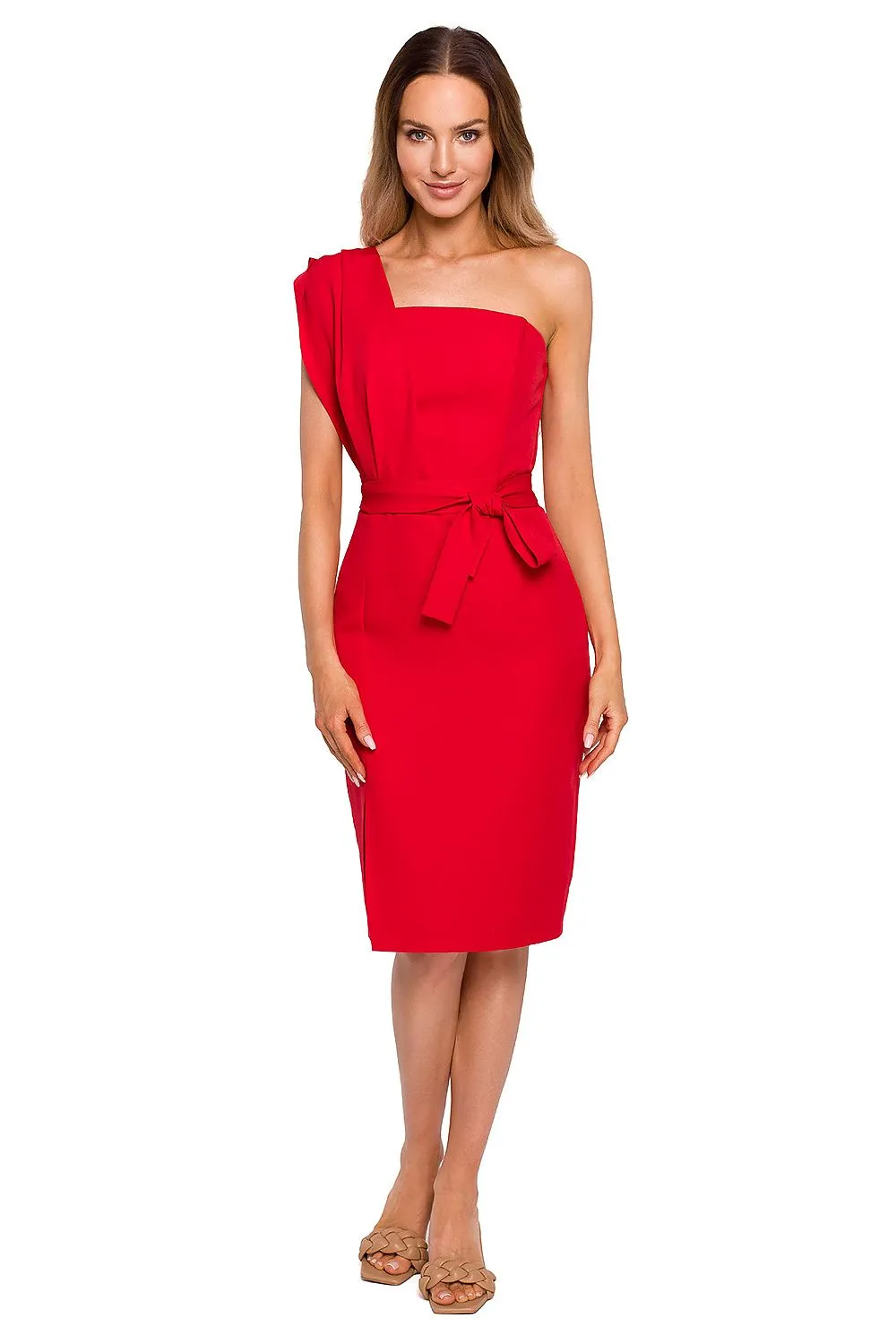 Draped Elegance Pencil Dress
