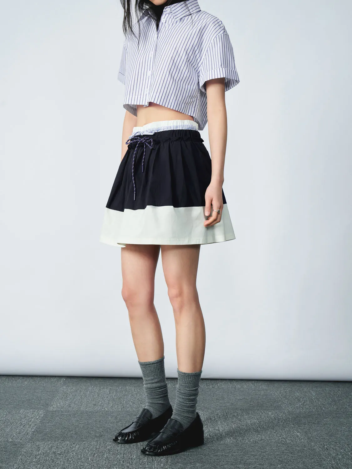 Drawstring A-Line Skirts