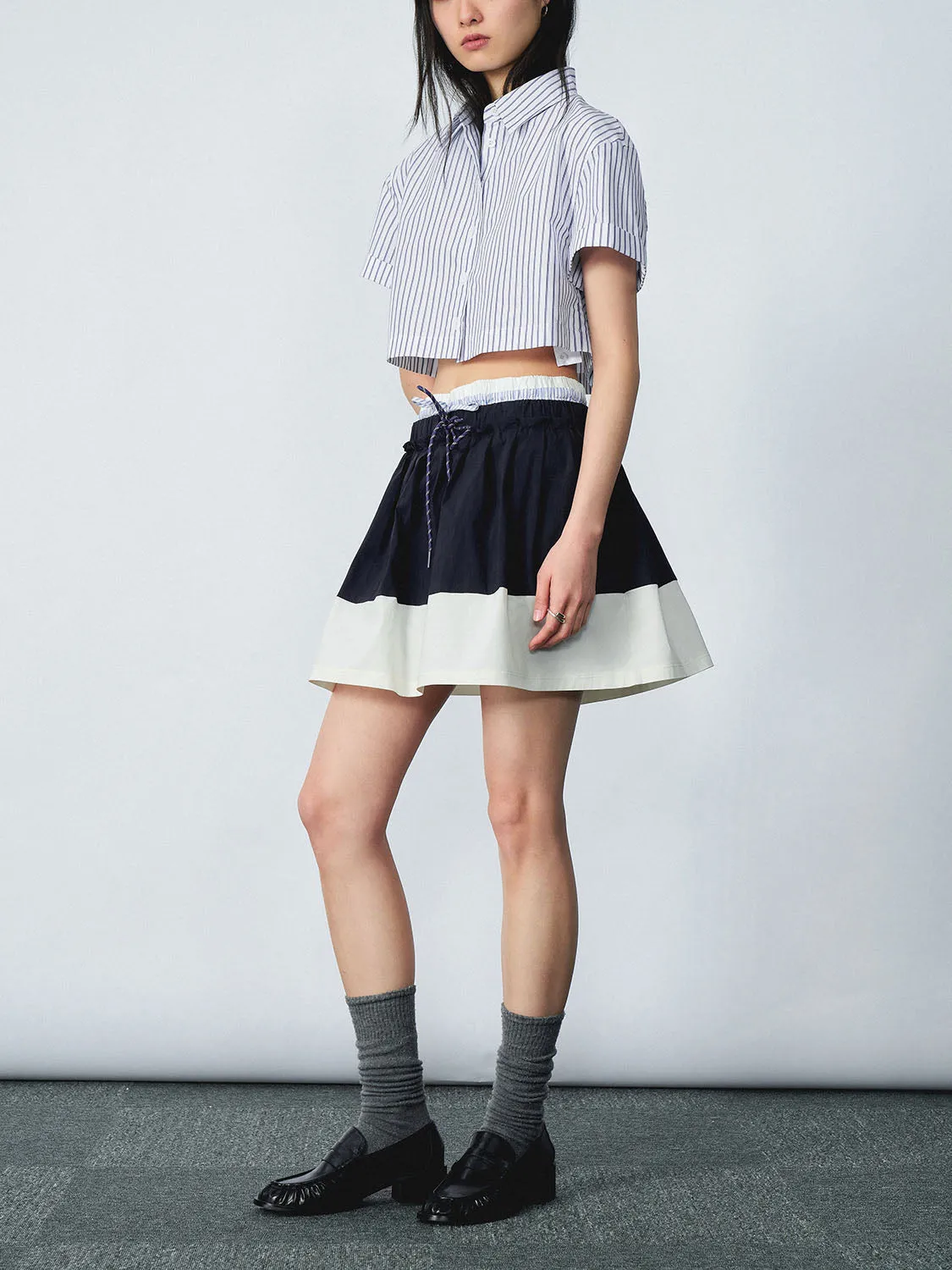 Drawstring A-Line Skirts