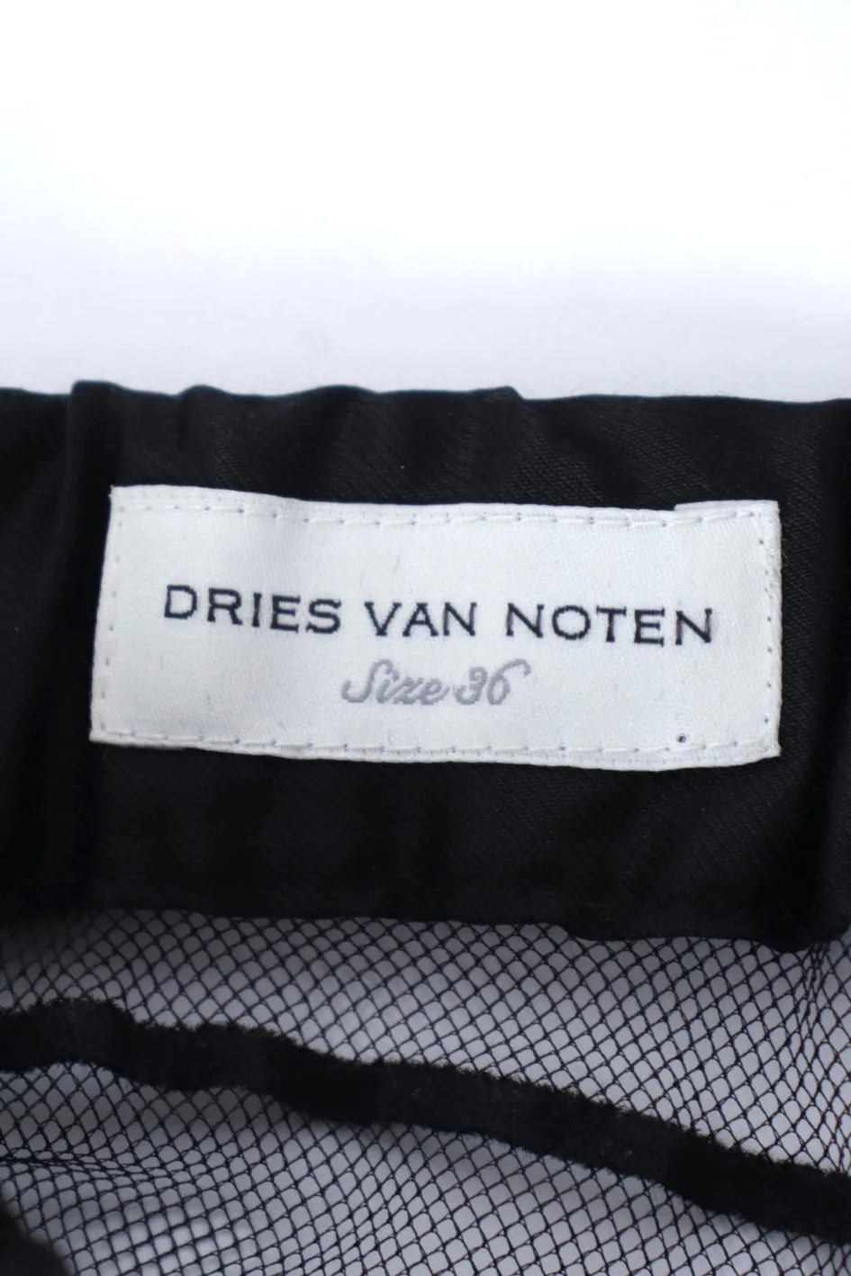 Dries Van Noten Tulle Velvet Flocked Pants