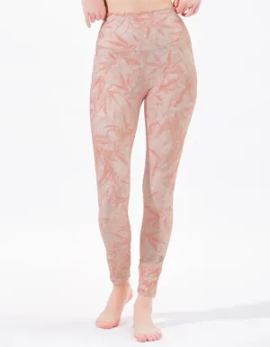 easyoga LESPIRO Glossy Slim Tights6 - FH5 Bamboo Outline-Pink