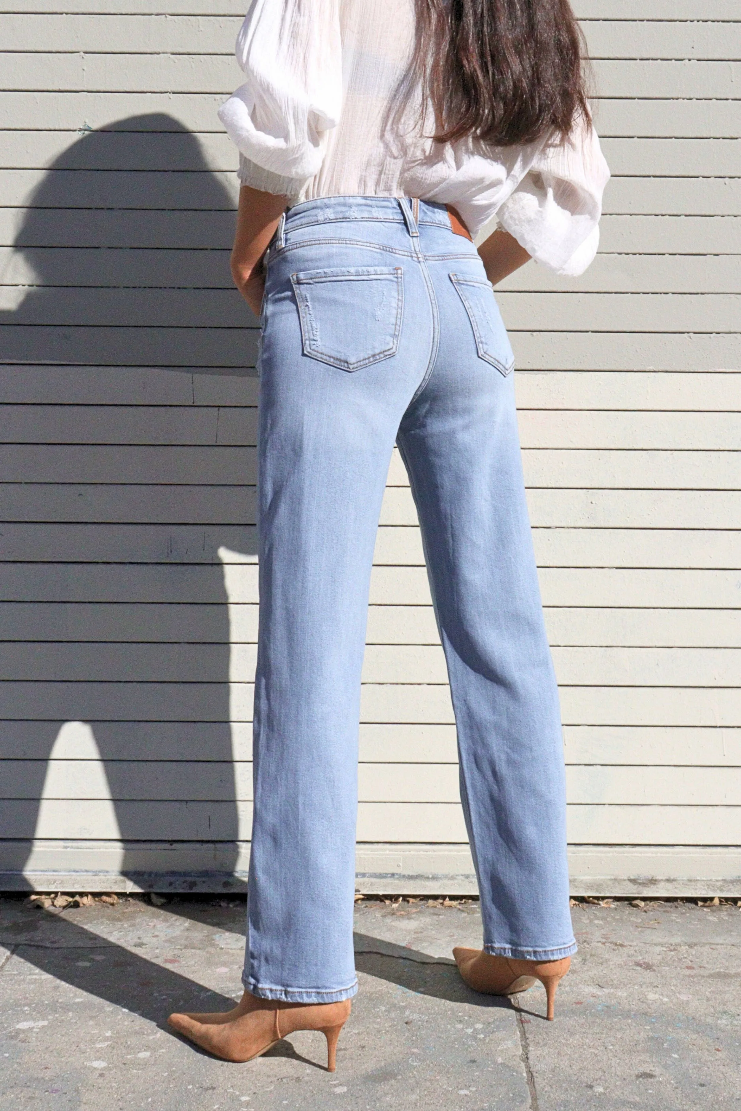 Eco Zero Cotton Tummy Control High Rise Straight Jeans