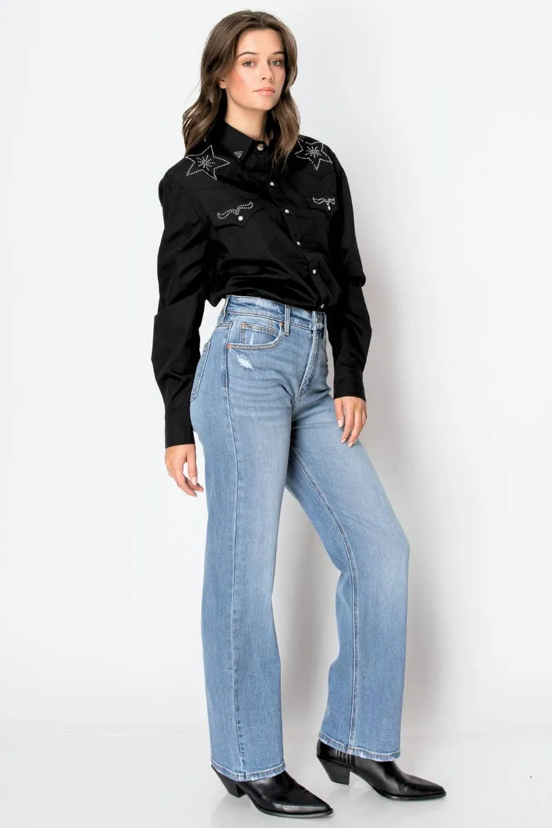 Eco Zero Cotton Tummy Control High Rise Straight Jeans