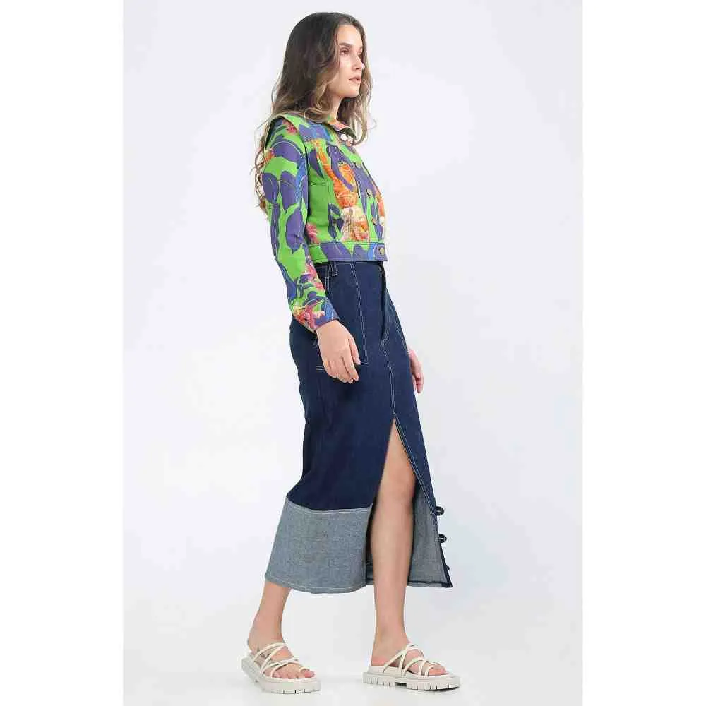 Ekastories Navy Blue Skirt