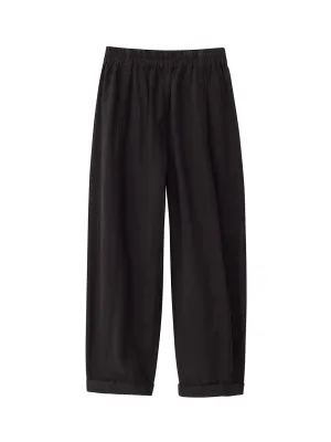 Elastic Waist Straight Leg