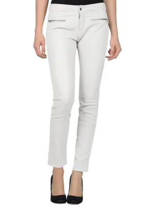 Elegant Slim Leather Pants