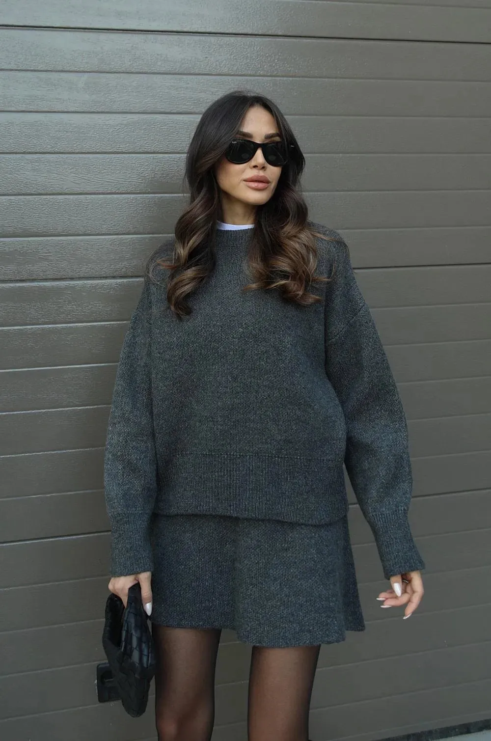Elena - Knitted Skirt Suit (Top   Skirt)