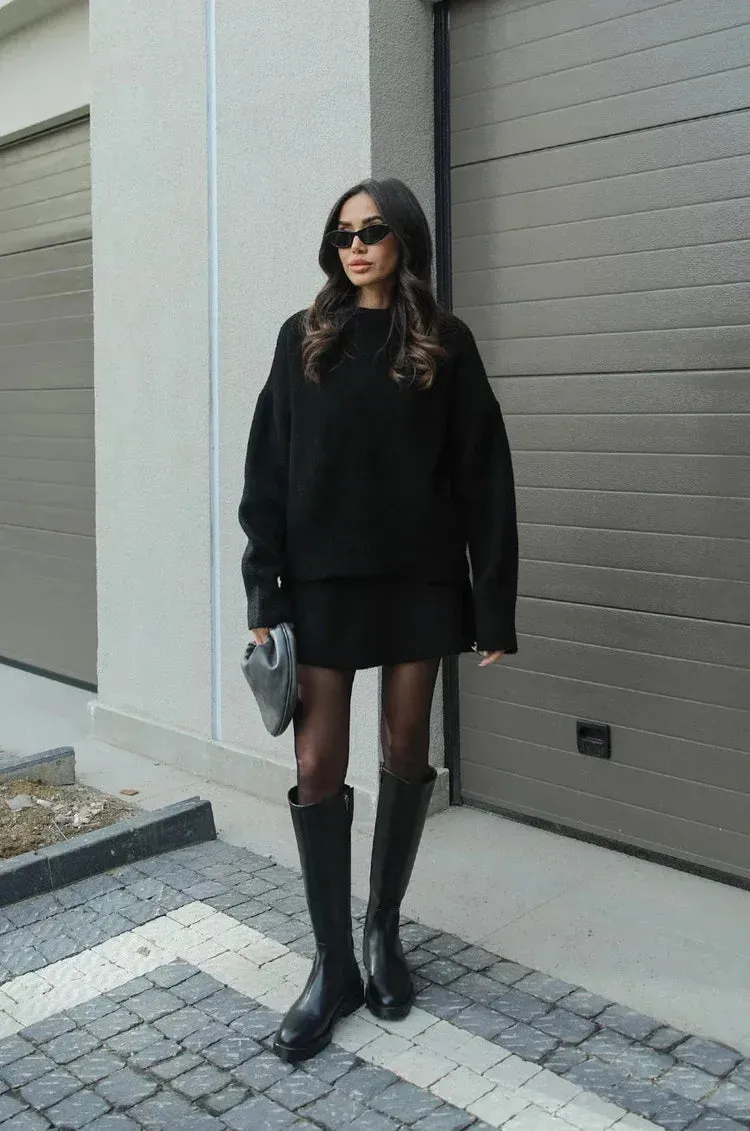 Elena - Knitted Skirt Suit (Top   Skirt)