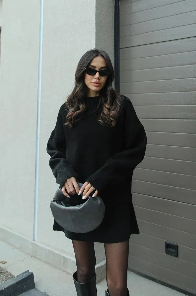 Elena - Knitted Skirt Suit (Top   Skirt)