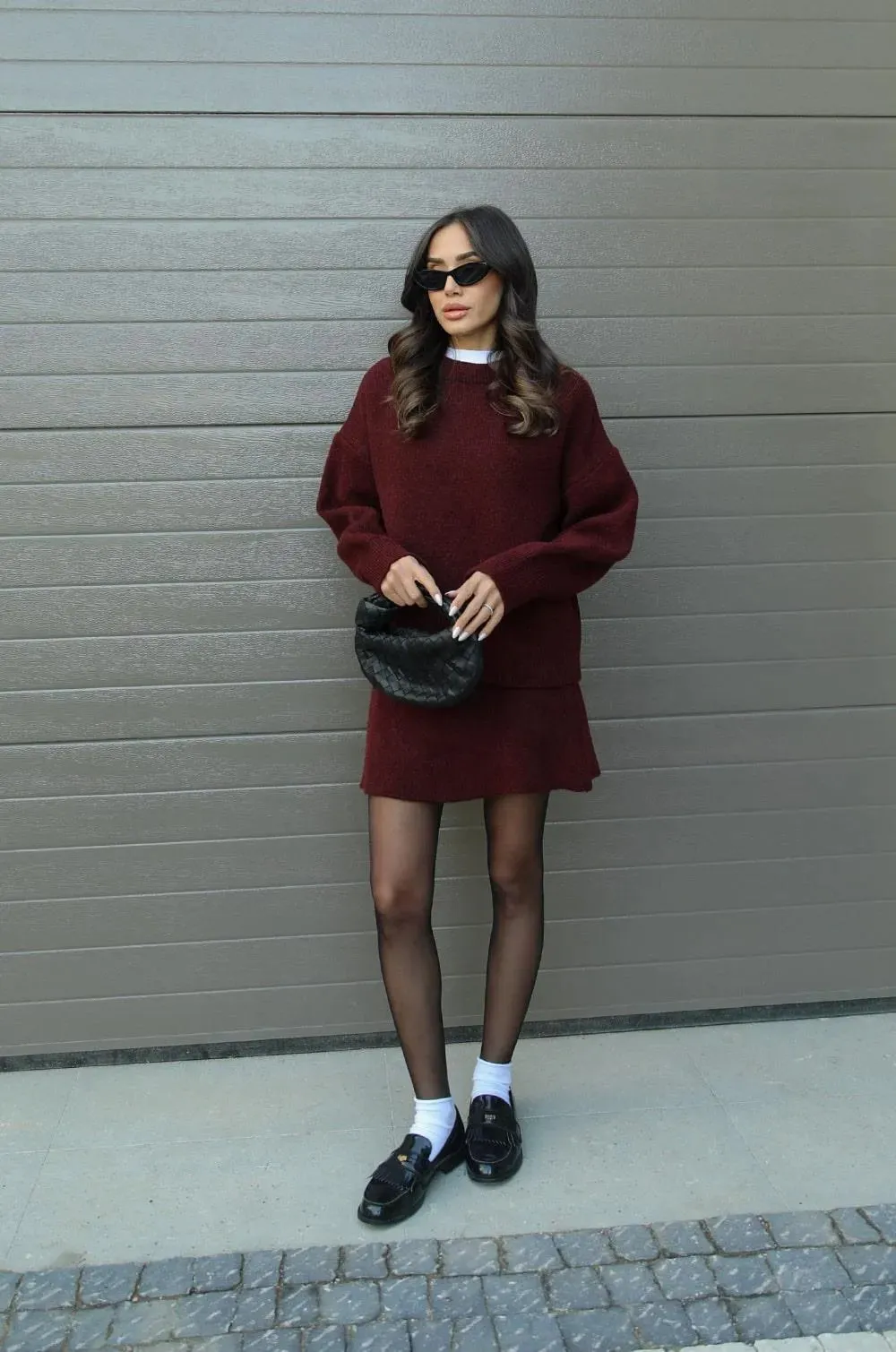 Elena - Knitted Skirt Suit (Top   Skirt)
