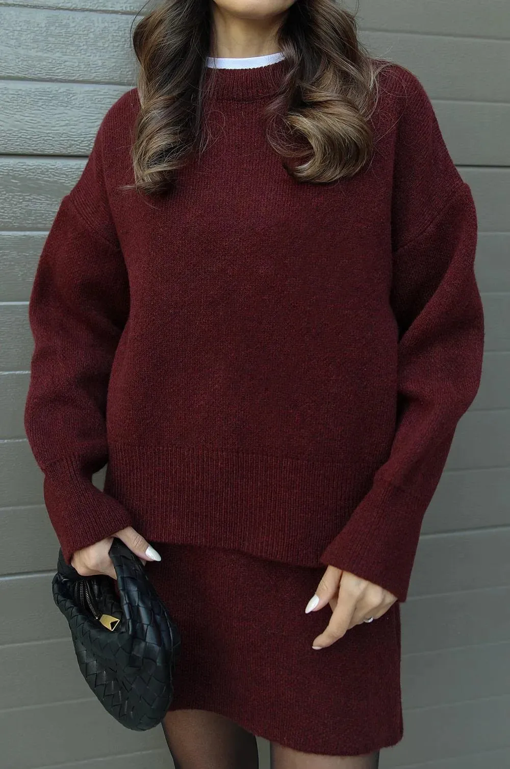 Elena - Knitted Skirt Suit (Top   Skirt)