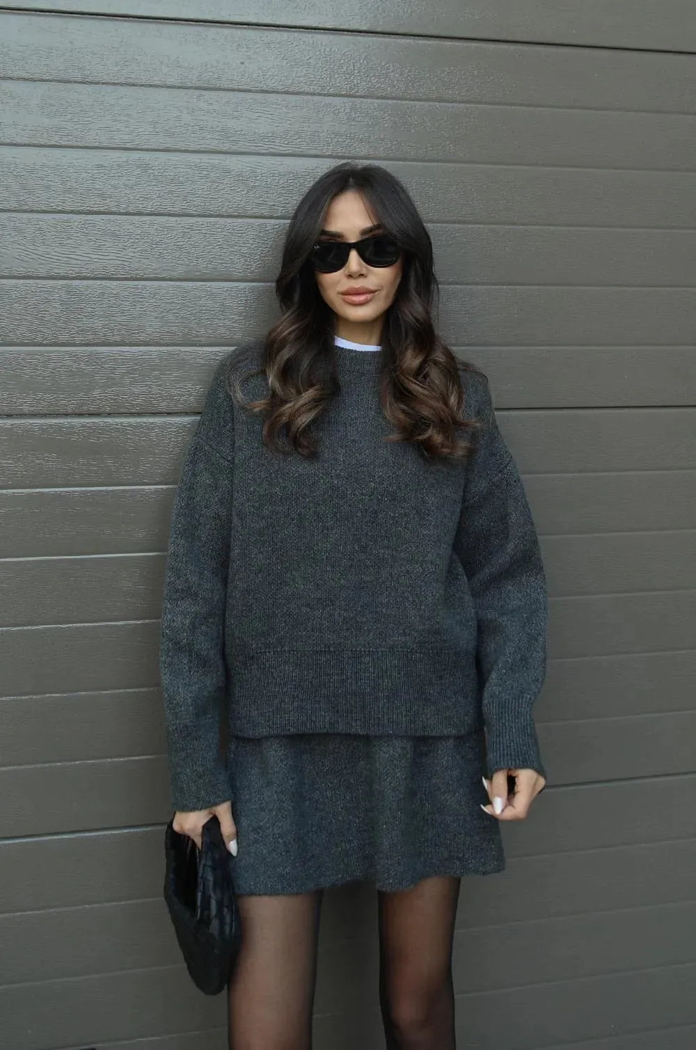 Elena - Knitted Skirt Suit (Top   Skirt)