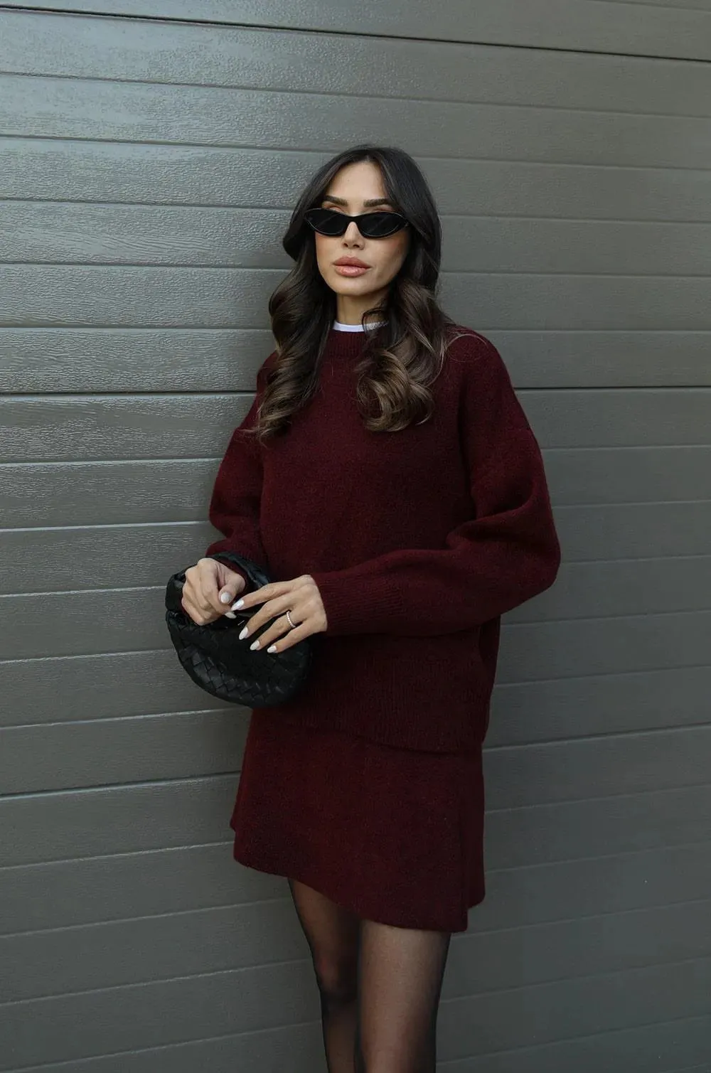Elena - Knitted Skirt Suit (Top   Skirt)