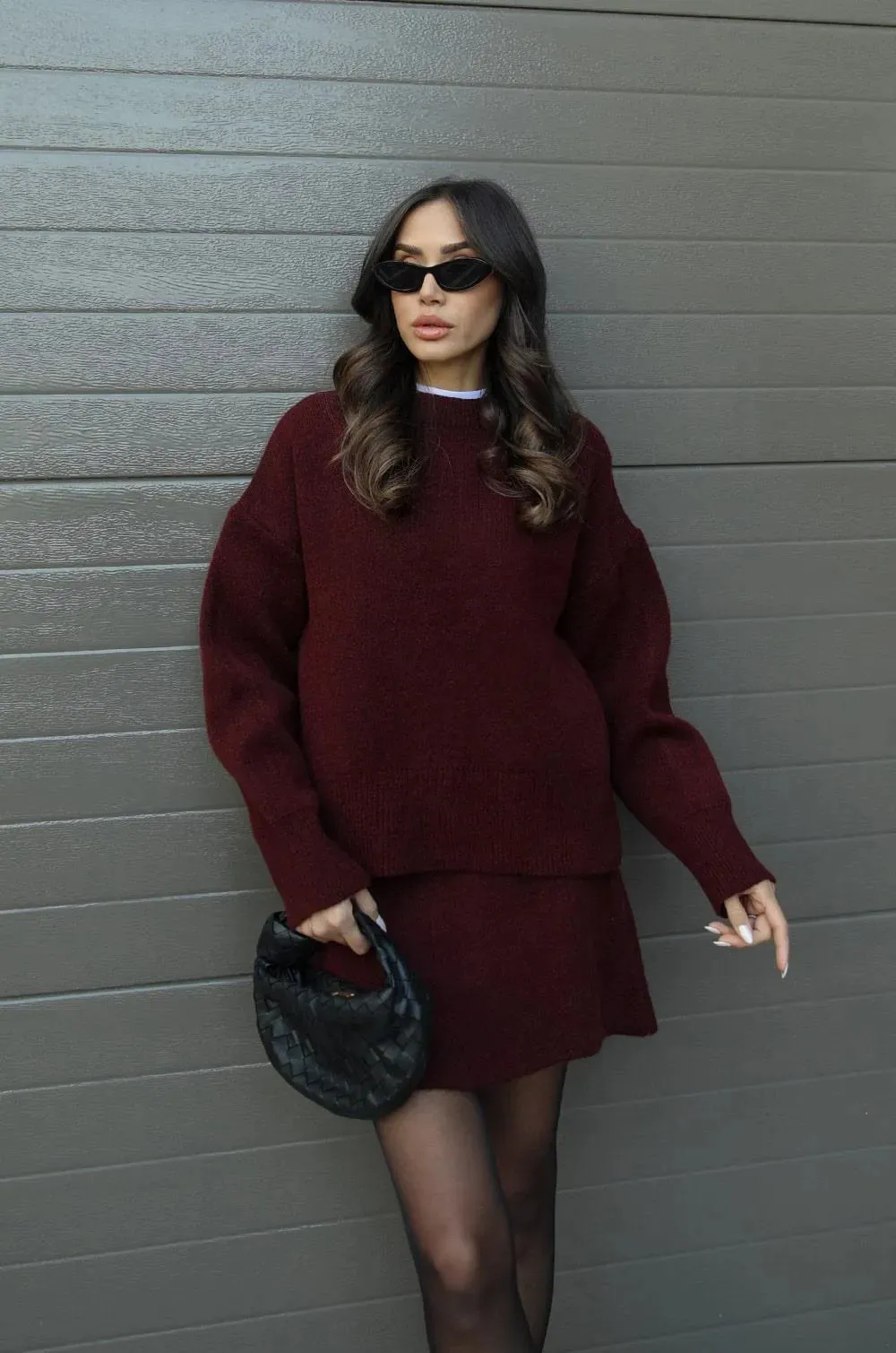 Elena - Knitted Skirt Suit (Top   Skirt)