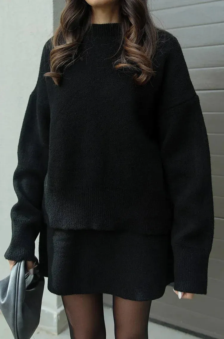 Elena - Knitted Skirt Suit (Top   Skirt)