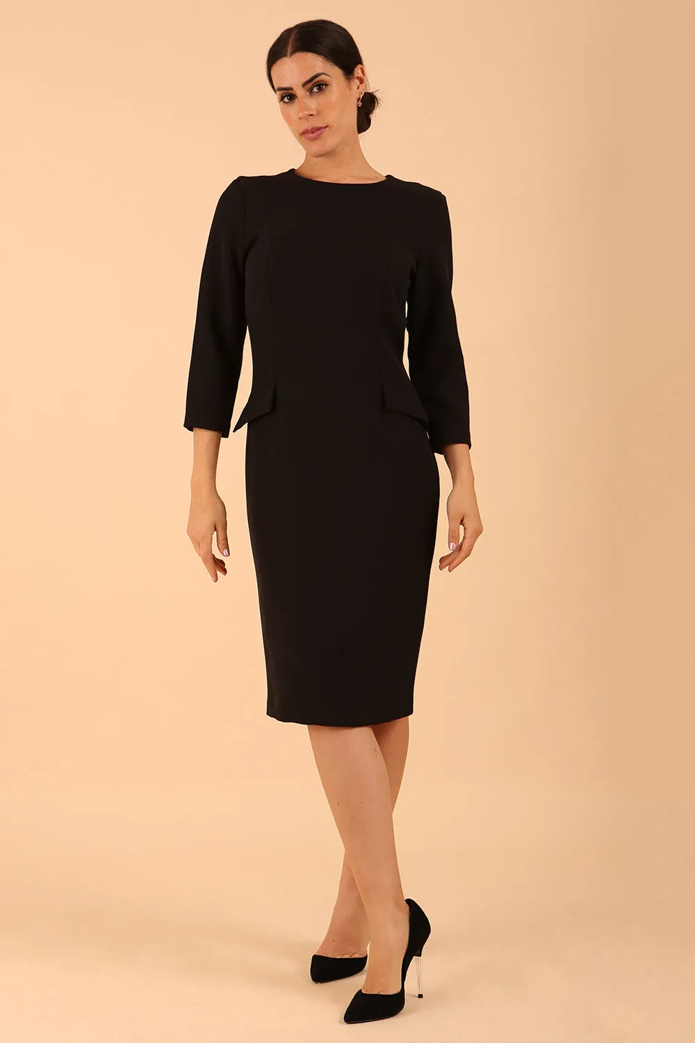 Elsinor 3/4 Sleeved Pencil Dress