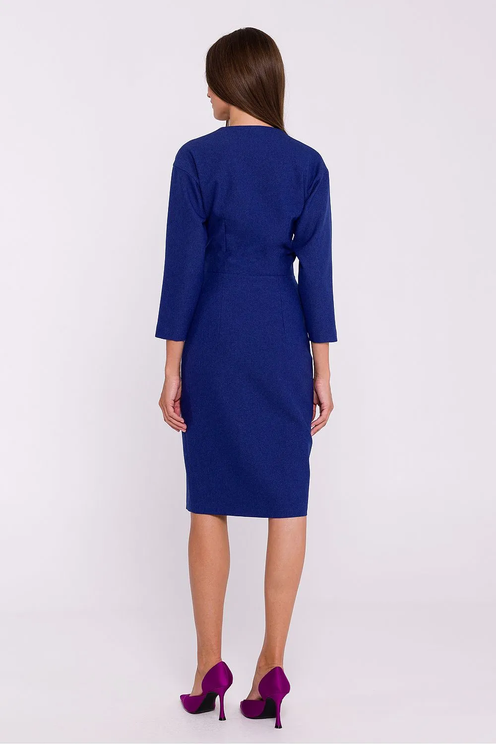 Embroidered High-Waist Elegance Pencil Dress