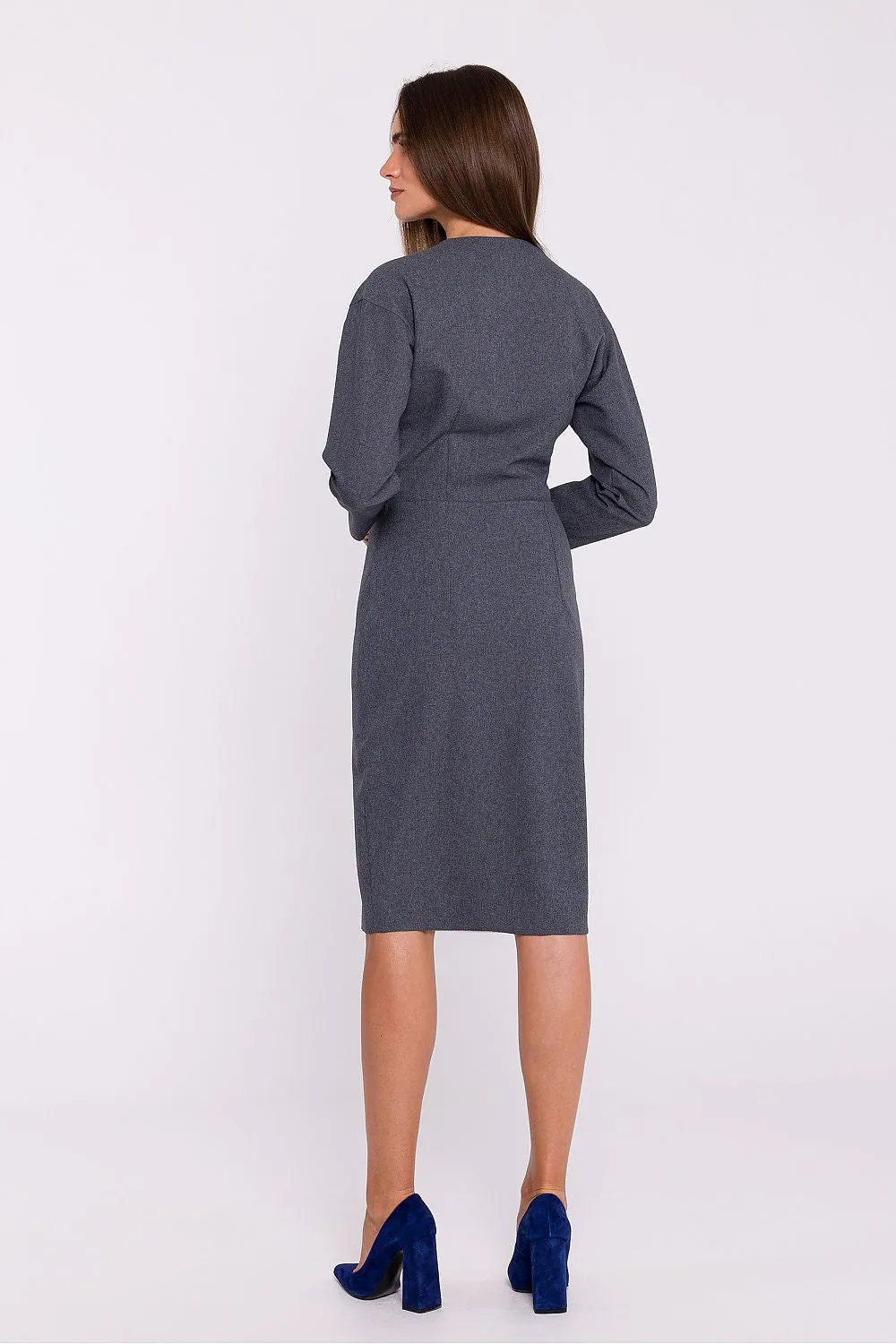 Embroidered High-Waist Elegance Pencil Dress