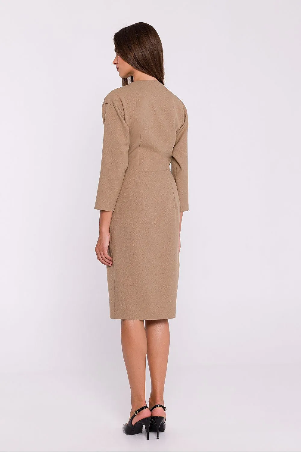 Embroidered High-Waist Elegance Pencil Dress