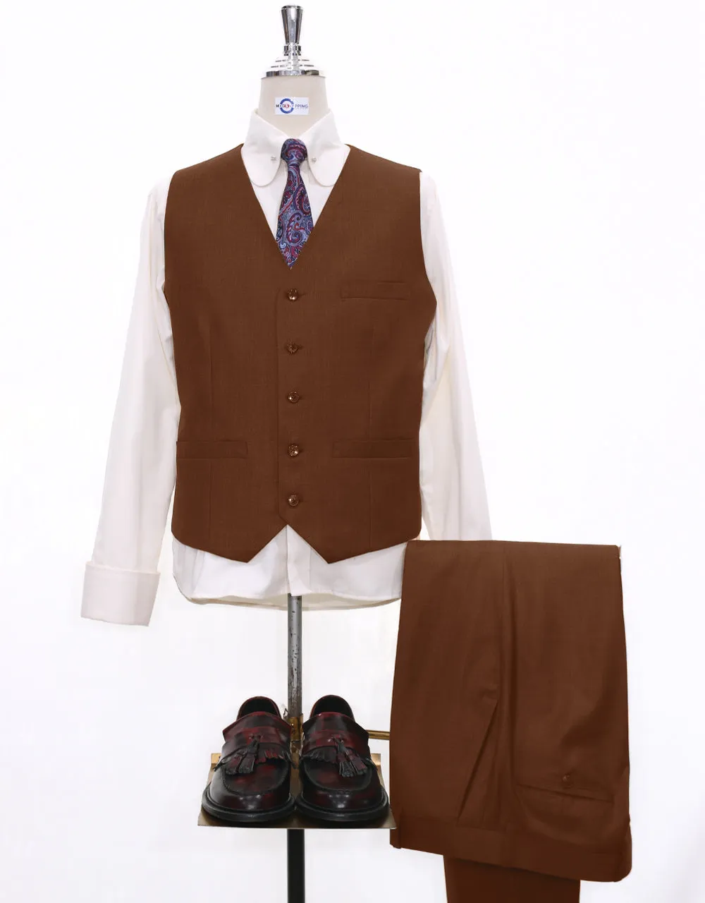 Essential Burnt Orange 3 Piece Suit