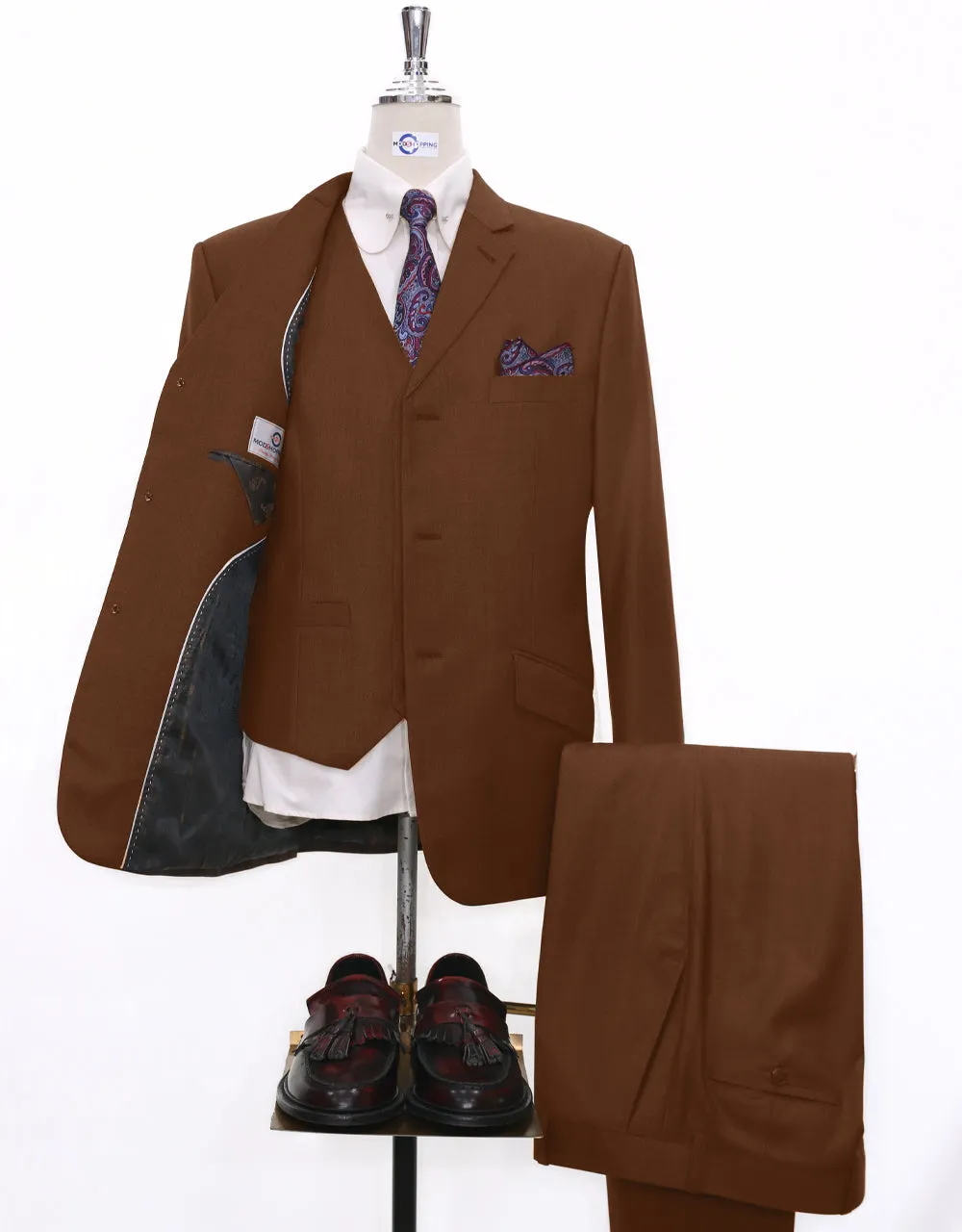 Essential Burnt Orange 3 Piece Suit