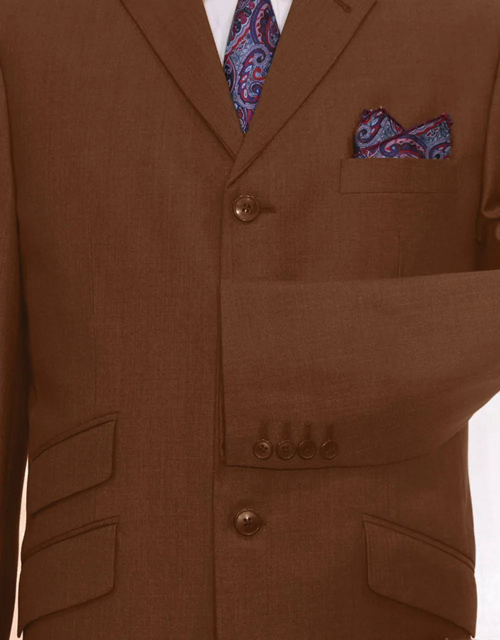 Essential Burnt Orange 3 Piece Suit