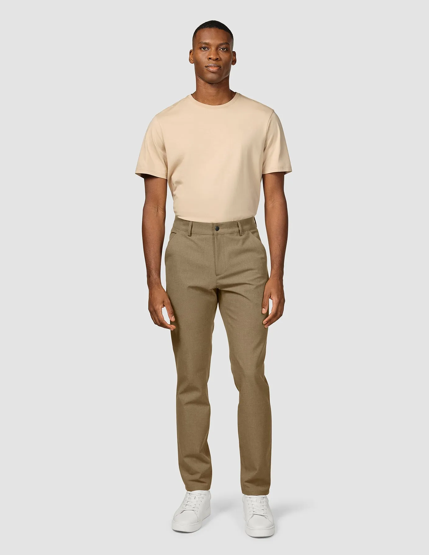 Essential Pants Slim Vintage Brown Melange