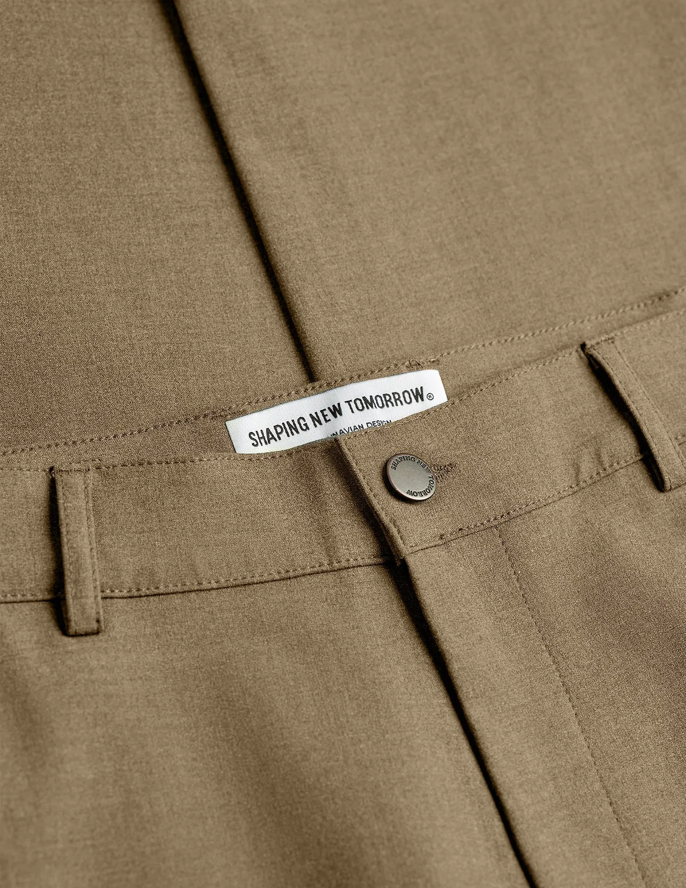 Essential Pants Slim Vintage Brown Melange