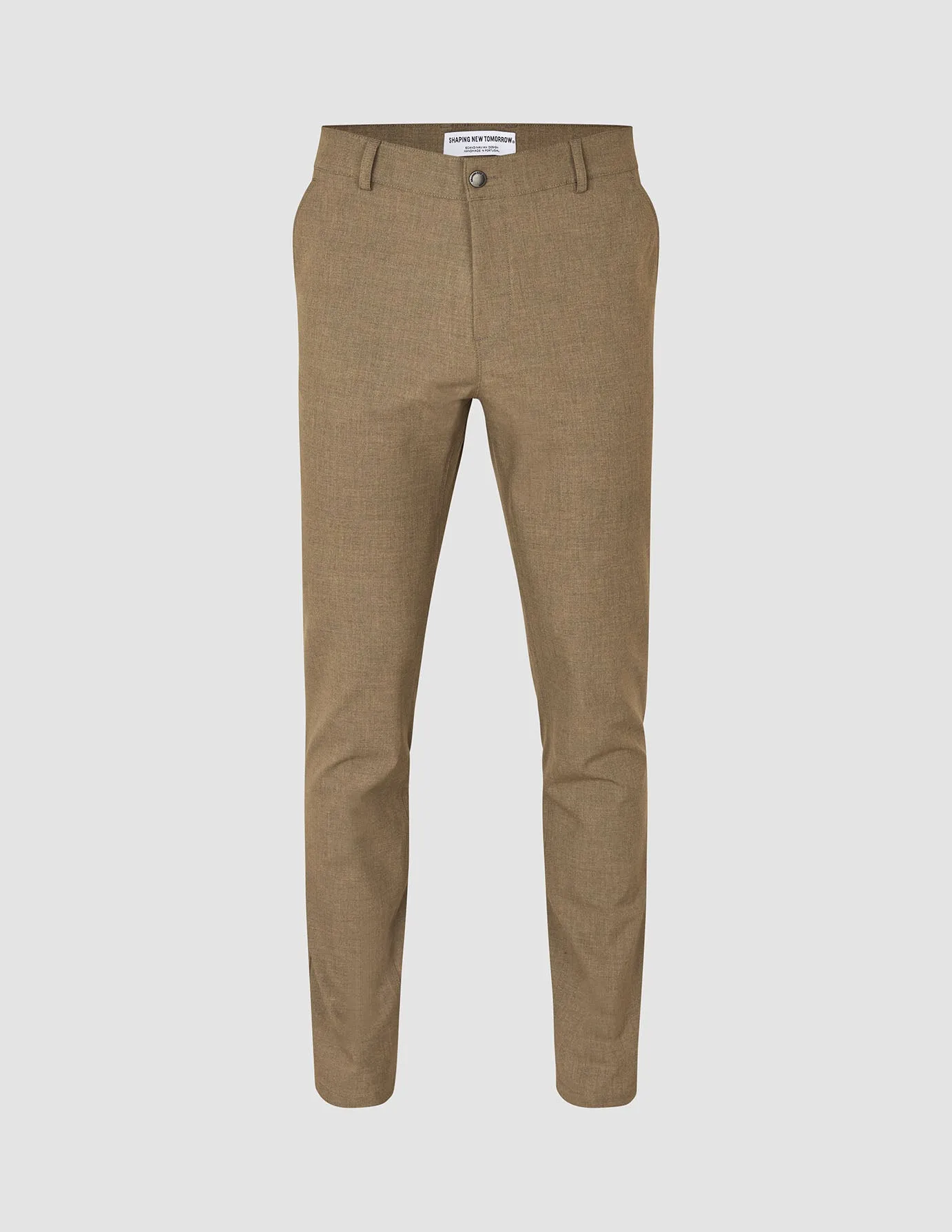 Essential Pants Slim Vintage Brown Melange
