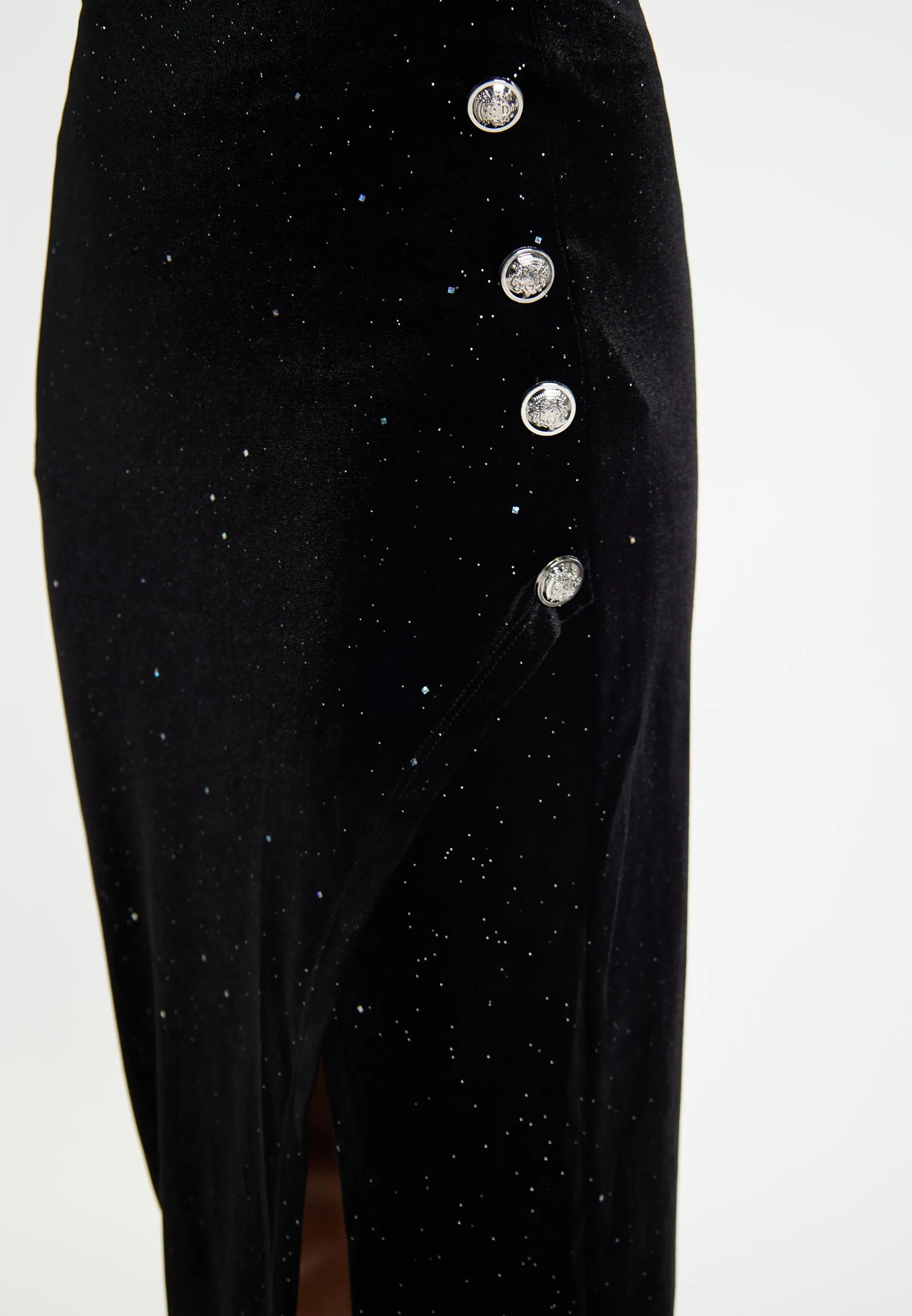 Faina Women's Velvet Skirt With Glitter