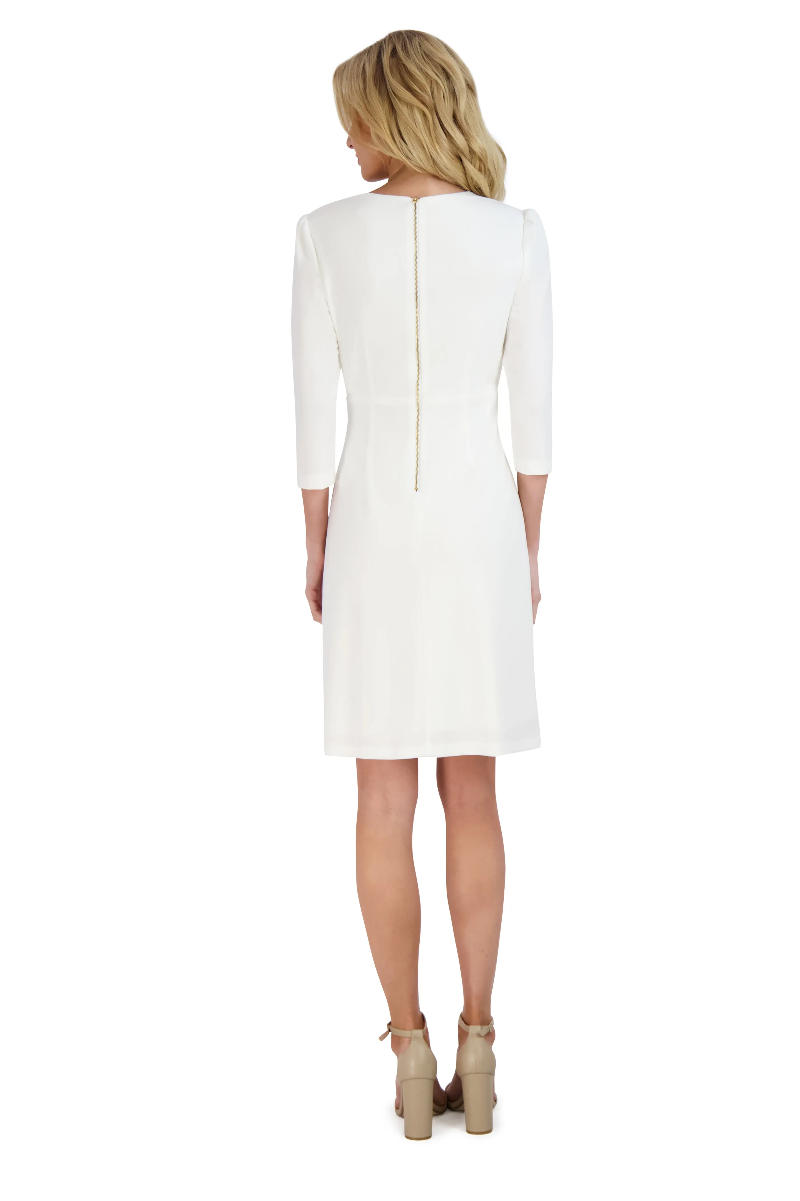 Faux Wrap Fitted Dress