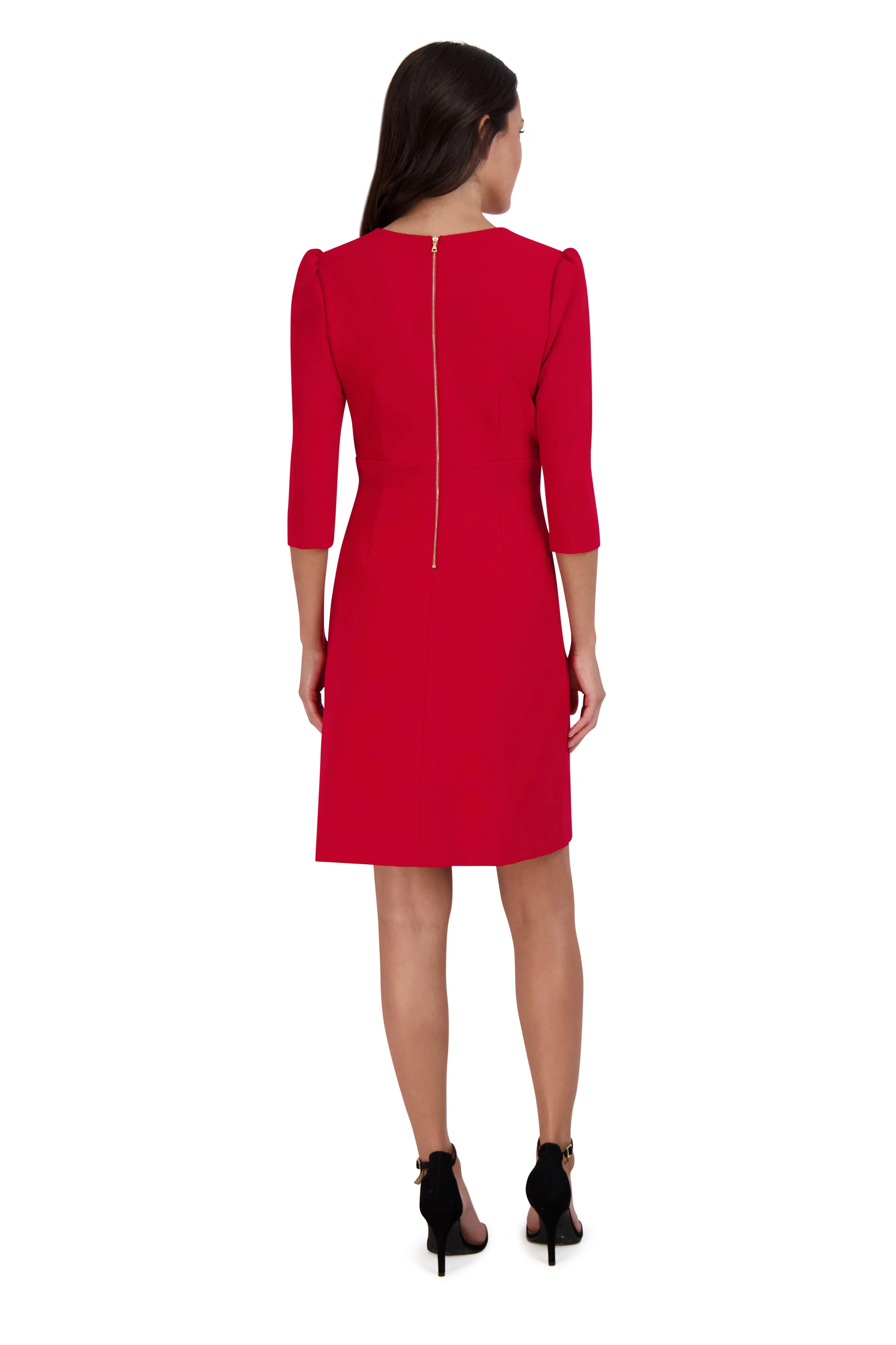 Faux Wrap Fitted Dress
