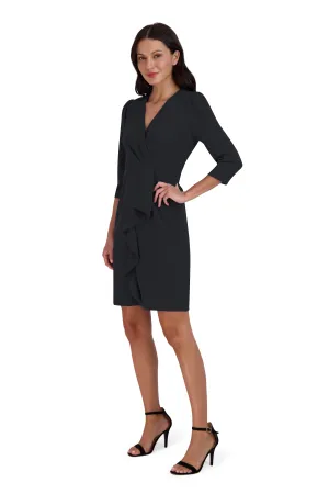 Faux Wrap Fitted Dress