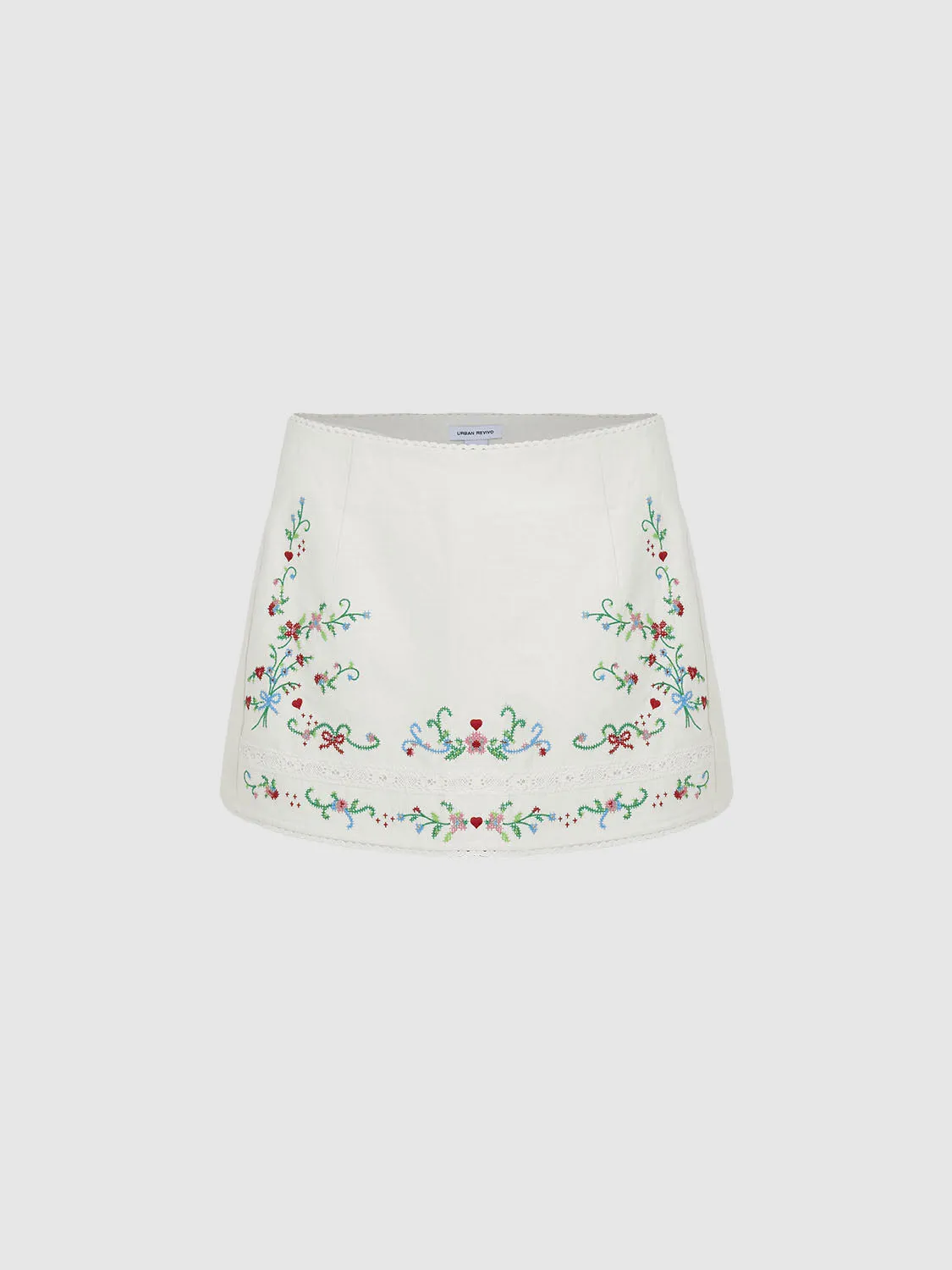 Floral Mini A-Line Skirts
