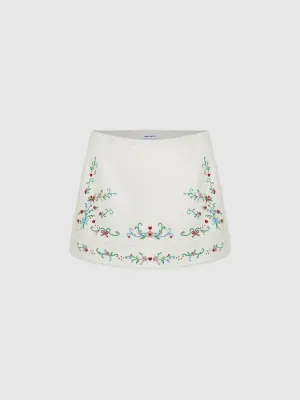 Floral Mini A-Line Skirts