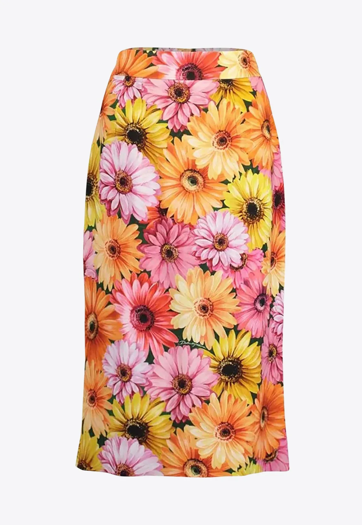Floral Print Midi Pencil Skirt