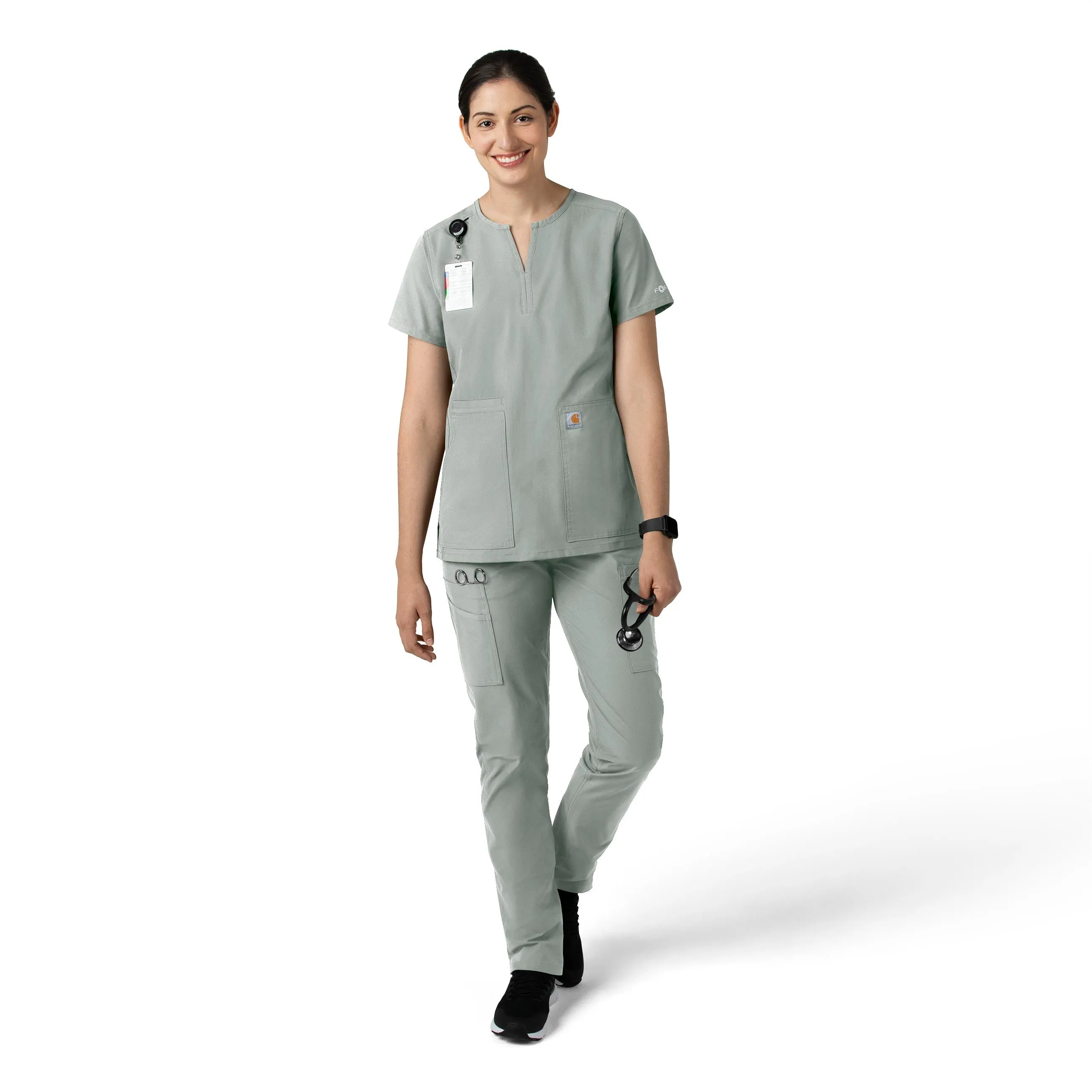 Force Essentials C51213 Straight Leg Scrub Pants Grey
