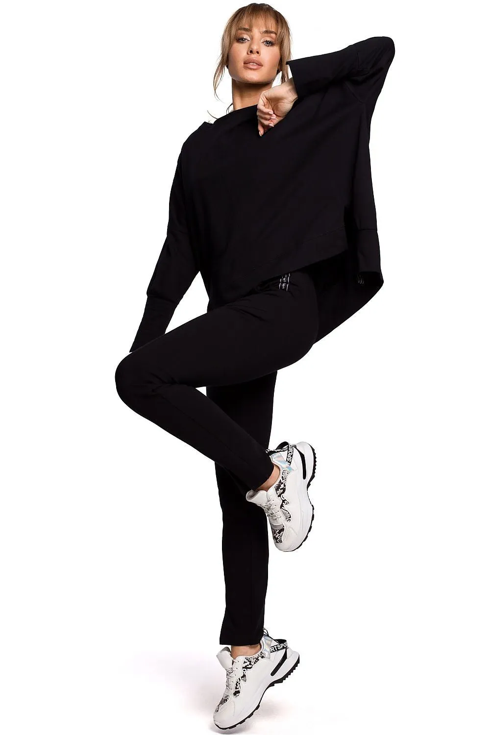 Front Slit Straight-Leg Trousers