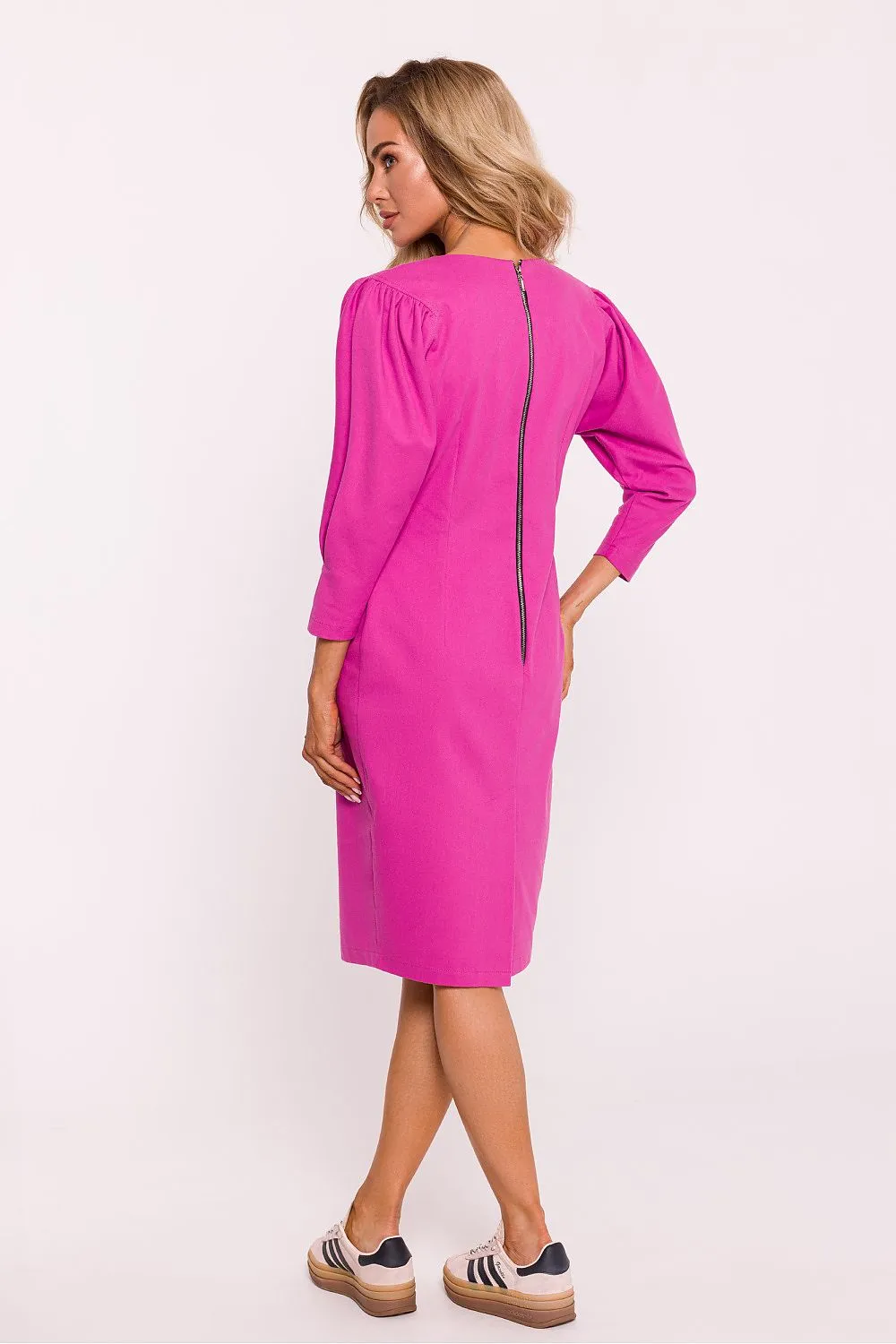 Geometric Stitch Pencil Dress